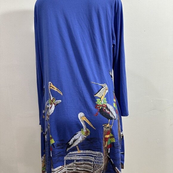 A Walk in the Park Mccc Drapey Open Cardigan Pelicans Photos‎ SZ L - Picture 12 of 13